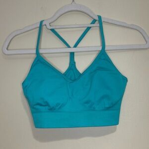 Gymshark Bright Teal Y Back Sports Bra Sz XS